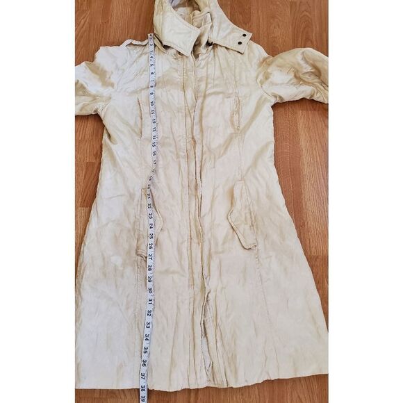 Pasha & Jo Champagne Long Hooded Medium-Weight Puffy Jacket size Small - Picture 8 of 12